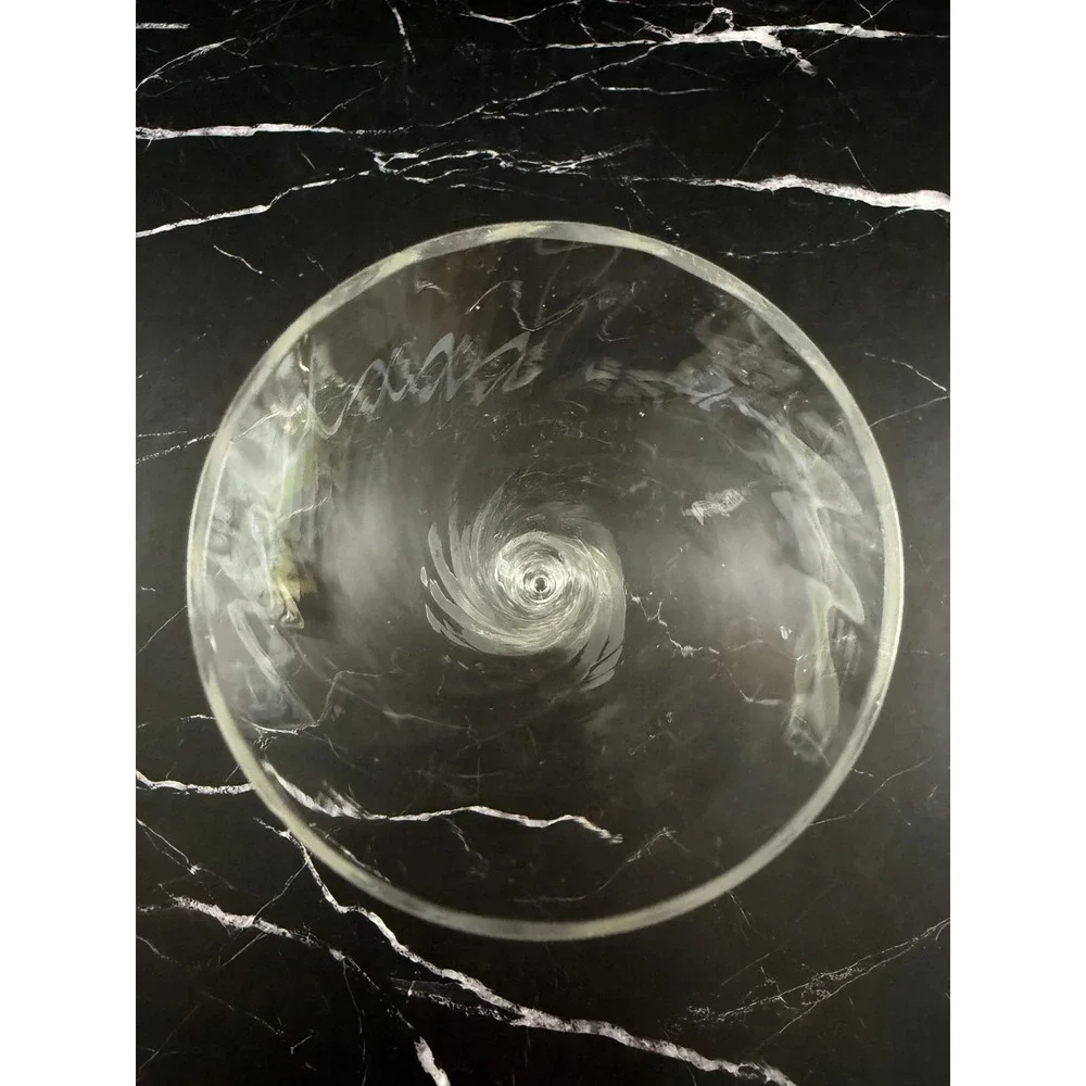Trumpet Hollow Stem Diamond Swirl 10 1/8in Champagne Glasses